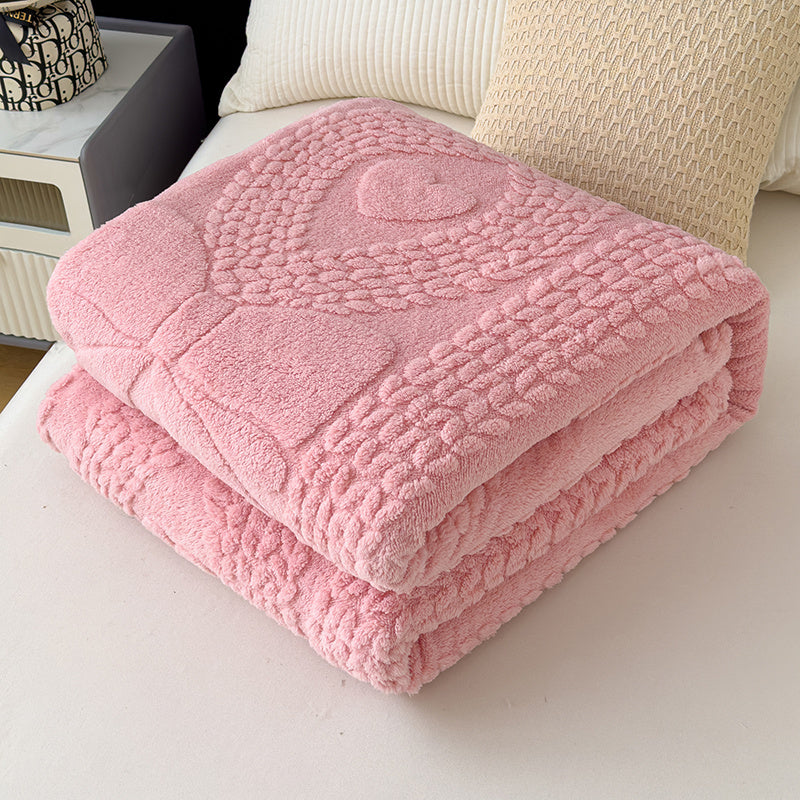 Kuscheldecke mit Herzmuster – Ansicht 6