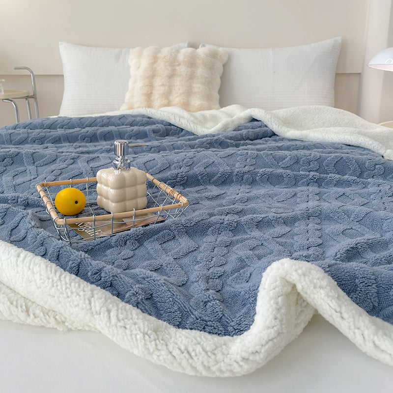 Sherpa-Wendedecke mit Jacquard-Muster