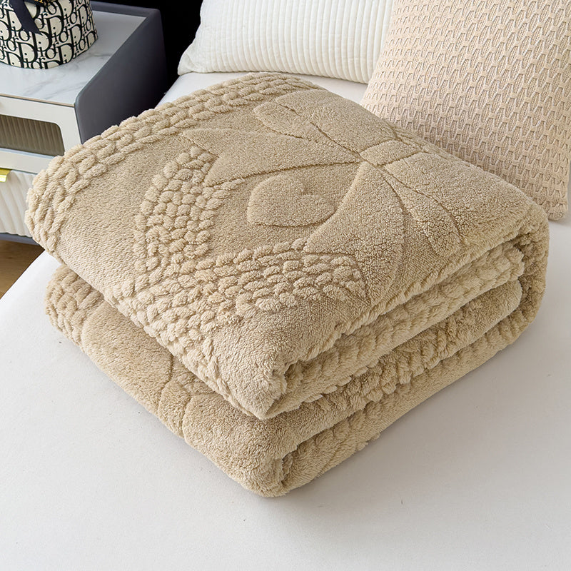 Kuscheldecke mit Herzmuster – Ansicht 3