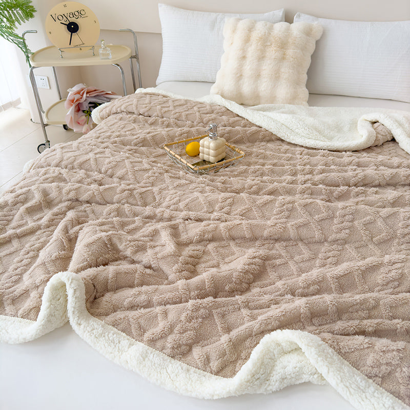 Sherpa-Wendedecke mit Jacquard-Muster – Ansicht 3