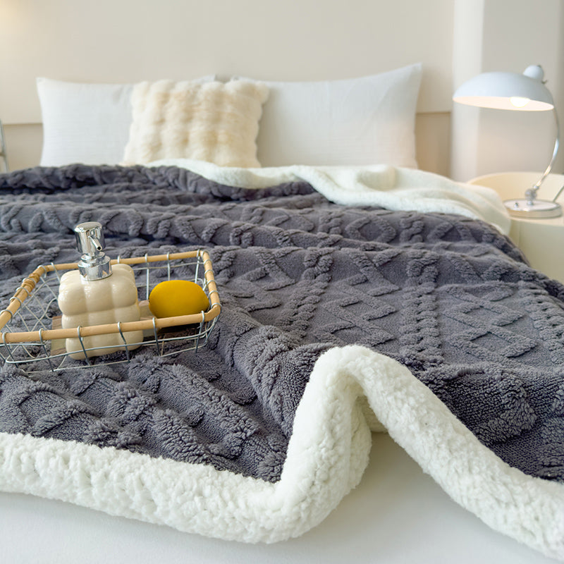 Sherpa-Wendedecke mit Jacquard-Muster – Ansicht 6