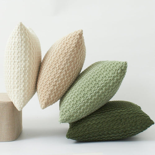 Boho-Kissenbezüge in Grün und Creme – Ansicht 2